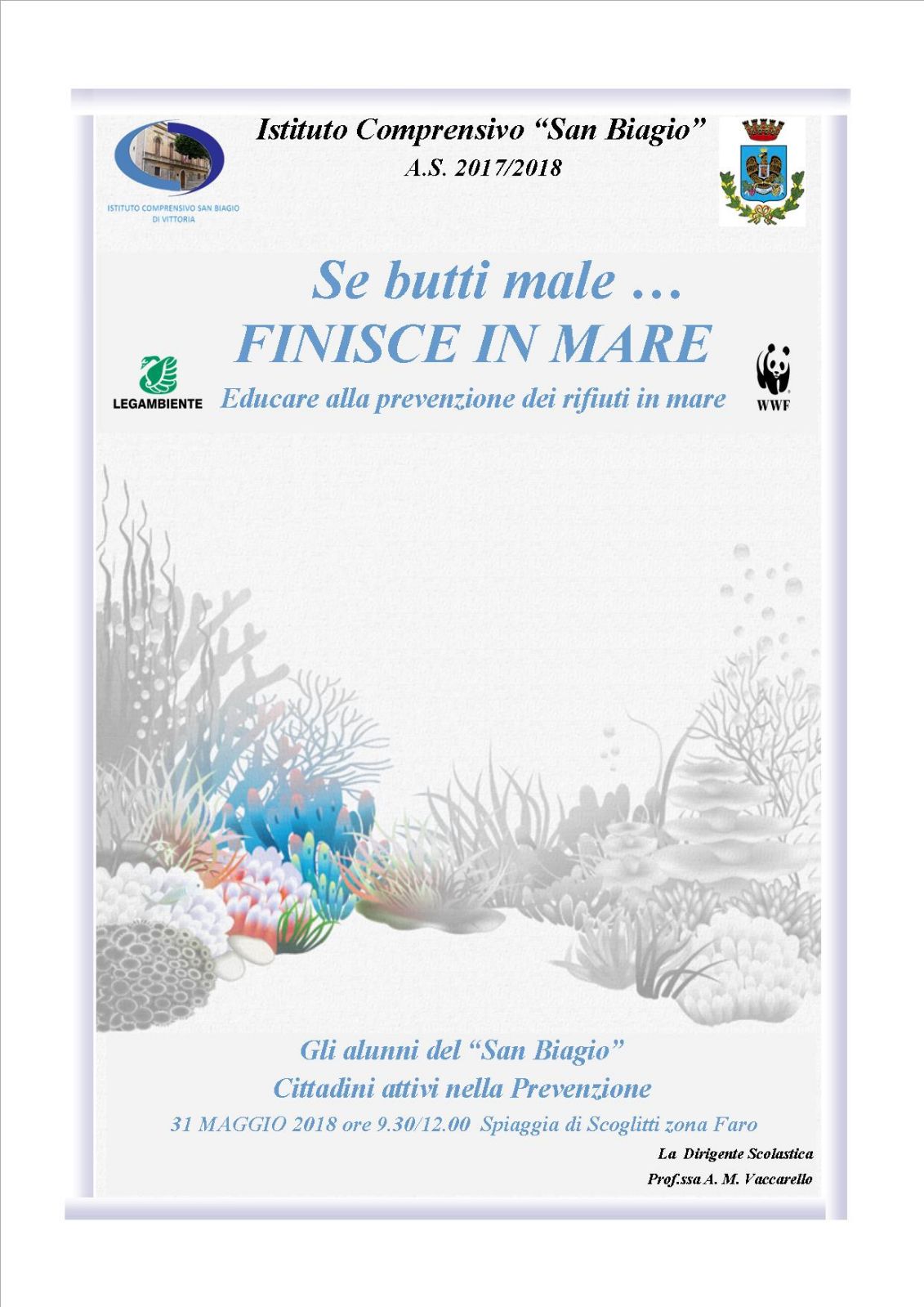 31 maggio. I.C. San Biagio. Se butti male… finisce in mare