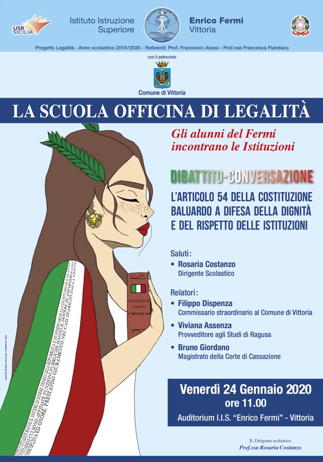 24 Gennaio – La scuola officina di legalità