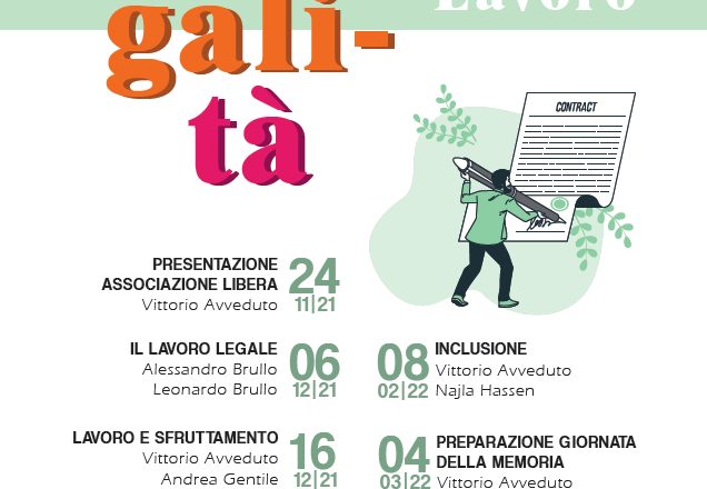 FO.CO. Corso di formazione su Legalità – Lavoro. 24 Novembre 2021 – 6 Aprile 2022