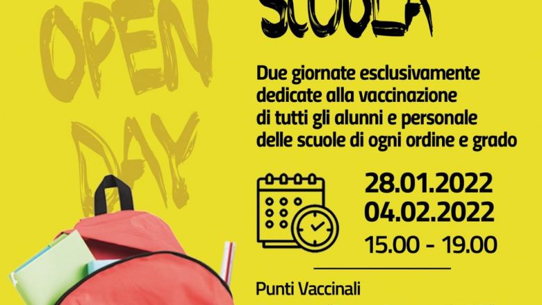 ASP per la Scuola: 2 giornate per le vaccinazioni anti Covid