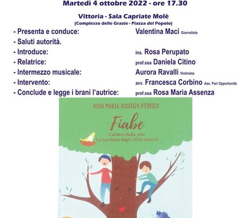 4 Ottobre – Presentazione del libro di Rosa Maria Assenza: Fiabe