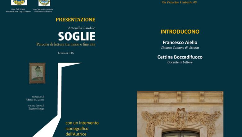 12 Novembre – Presentazione libro: “Soglie” di Antonella Garofalo