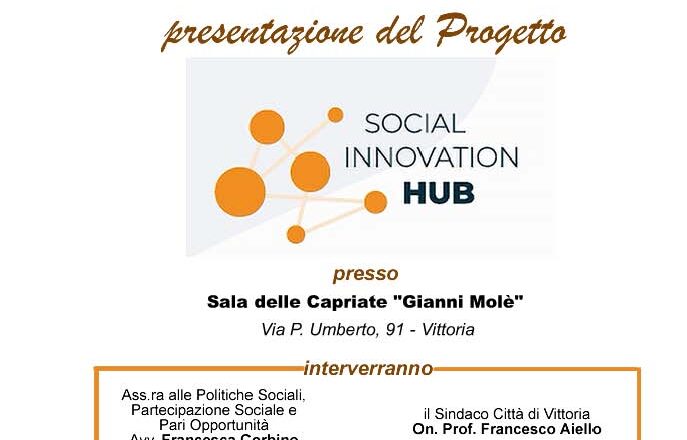 13 Aprile: Presentazione progetto Social Innovation HUB