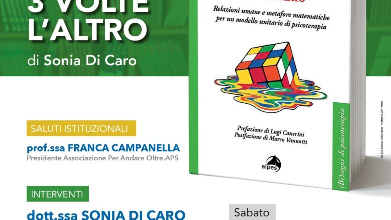 28 Ottobre – 3 Volte l’altro: Presentazione libro di Sonia Di Caro