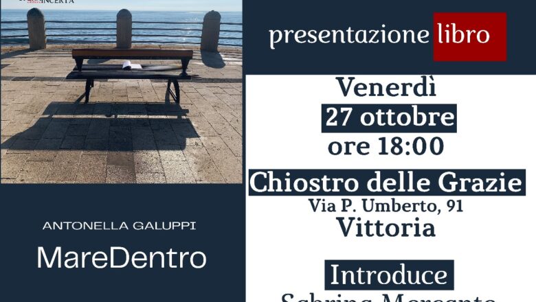 27 Ottobre: Mare Dentro. Presentazione libro di Antonella Galuppi