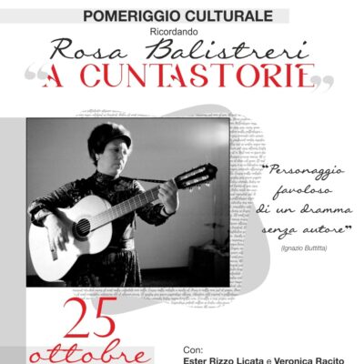 25 Ottobre – Rosa Balistreri: A cuntastorie – Pomeriggio culturale