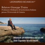 19 Novembre – Quanto è attuale oggi Leonardo Sciascia? – Conferenza